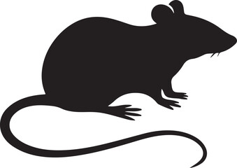 Silhouette of a Curious Rodent An Intriguing Glimpse of Wildlife Through the Lens of Minimalist Art
