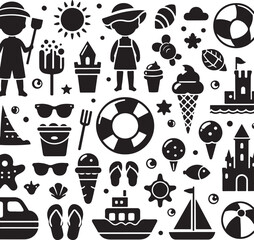 Travel and landmarks icon set vector illustration with holiday design collection