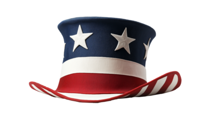 Patriotic american flag top hat for independence day july fourth event