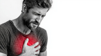 Man Experiencing Chest Pain