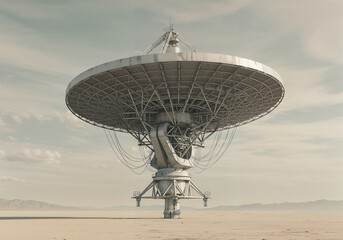 a huge mushroom-shaped observatory on an unknown planet . Generative AI