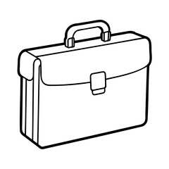 Black briefcase with handle and clasp luggage business
