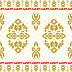 set of floral design elements