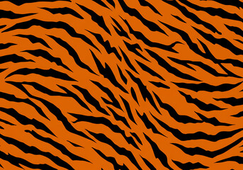 Bold orange and black pattern, resembling realistic tiger fur, perfect for a striking background.

