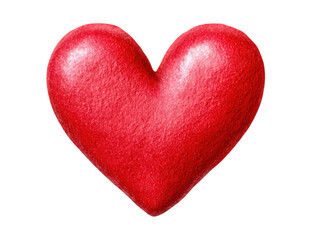 Red Heart: A vibrant, textured, three-dimensional red heart, symbolizing love, passion, and the warmth of affection.