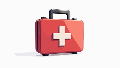 Obraz premium 3D vector illustration of first aid kit for emergency medical care
