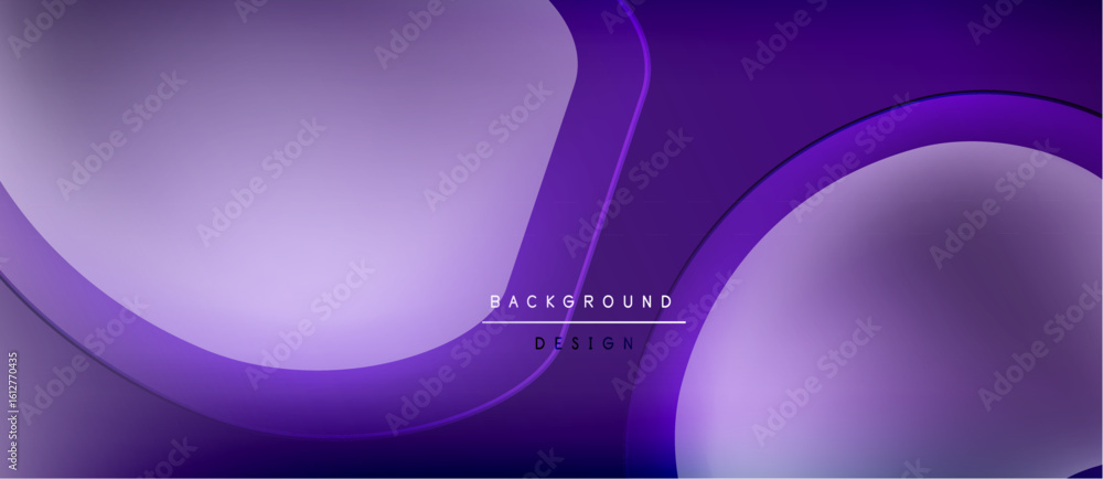 Poster abstract purple background. smooth curves create dynamic shapes, gradients add depth. modern design 