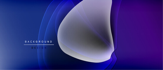 Abstract flowing shapes, blue purple gradients. Modern design element, dark background creates depth, visual impact.