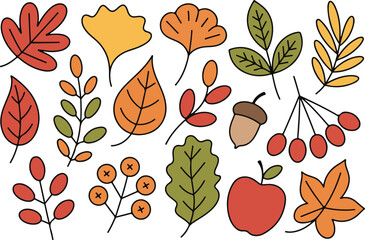 Seamless vector pattern of colorful autumn leaves, a beautiful nature illustration for your seasonal design