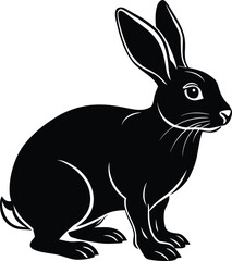 Obraz premium rabbit-silhouette-vector-isolated-on-white-backgro (3).eps