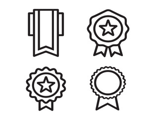 Fototapeta premium Creative vector set of assorted achievement icons