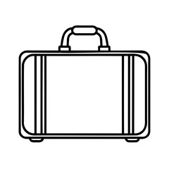 Vintage suitcase with handle and feet luggage travel