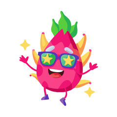 dragon fruit cartoon illustration
