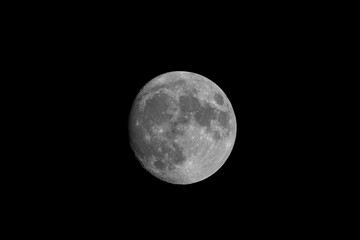 full moon over black