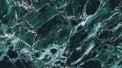 Naklejka premium This captivating dark green marble features intricate swirling patterns and contrasting veins, showcasing a natural stone texture ideal for interior design applications.