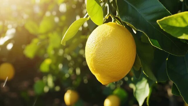 Lemon harvesting process citrus orchard agriculture bright daylight close-up view sustainable farming practices