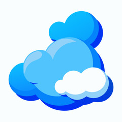 Obraz premium blue cloud icon