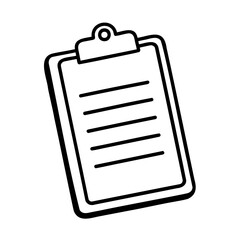 Clipboard with lines for writing paper document