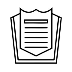 Award certificate document with lines paper