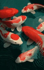 Minimalistic Poster Design for an Upcoming Koi Fish Film Event – Elegant and Modern Concept Featuring Japanese Aesthetic, Tranquil Water, and Stylized Fish Illustration