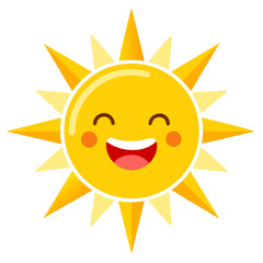 happy sun cartoon