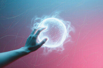 Cyan Pink Aura Touch