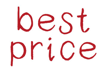 Best price lettering Handwritten word Modern brush calligraphy Template for marketing ad, print, web, banner, poster, flyer Ink illustration