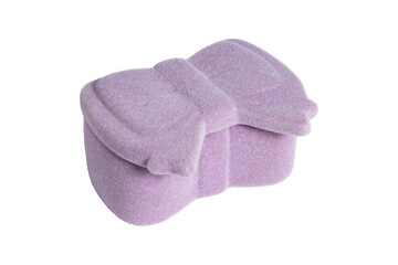 Soft lavender bath robe tied in a bow isolated on transparent background