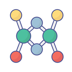 Atom cells Vector Icon which can easily modify or edit