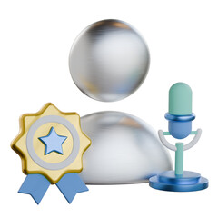 Expert Speaker 3D Icon Colorful Style