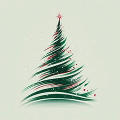 Christmas tree illustration with elegant design and festive details for holiday celebrations