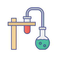 Chemical flasks Vector Icon which can easily modify or edit