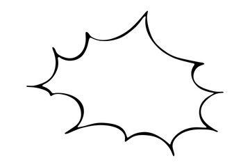 Hand drawn speech bubble Blank empty message box Textbox frame for banners, price tags, stickers, design