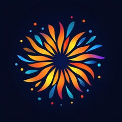 Vibrant abstract design captures the essence of beauty and creativity with swirling colors and intricate details