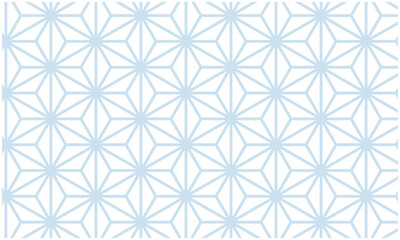 くすみブルーグレーのシンプルな麻の葉模様のパターン背景