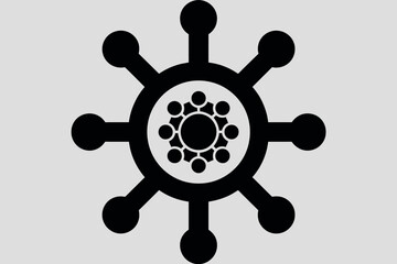 Obraz premium Abstract circular design with spokes and central pattern