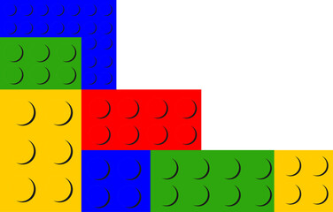 Naklejka premium LEGO BLOCKS CORNER