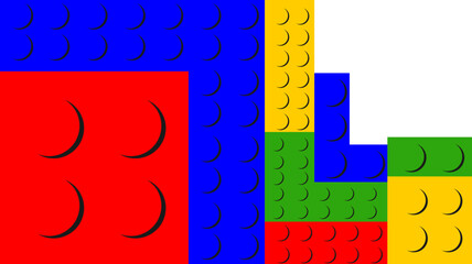 Fototapeta premium LEGO BLOCKS CORNER