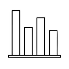 Obraz premium Bar chart graphic with varying heights data visualization