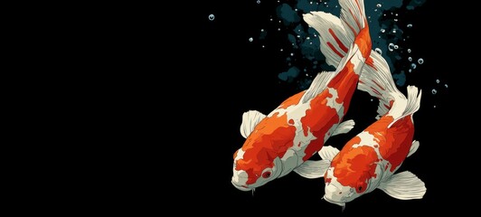 Minimalistic Poster Design for an Upcoming Koi Fish Film Event – Elegant and Modern Concept Featuring Japanese Aesthetic, Tranquil Water, and Stylized Fish Illustration