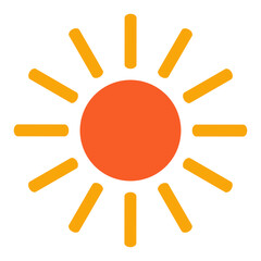 Sun Icon – Flat Vector Energy Symbol