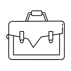 Business briefcase with handle and clasps travel document