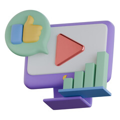 Content Strategy Board 3D Icon Colorful Style
