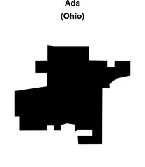 Ada (Ohio) blank outline map