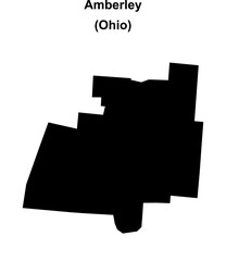 Amberley (Ohio) blank outline map