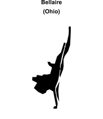 Bellaire (Ohio) blank outline map