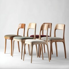 Fototapeta premium Elegant chairs showcase the beauty of design with a modern aesthetic