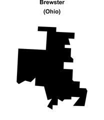 Brewster (Ohio) blank outline map