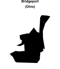 Bridgeport (Ohio) blank outline map