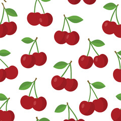 seamless pattern with cherries. Vector